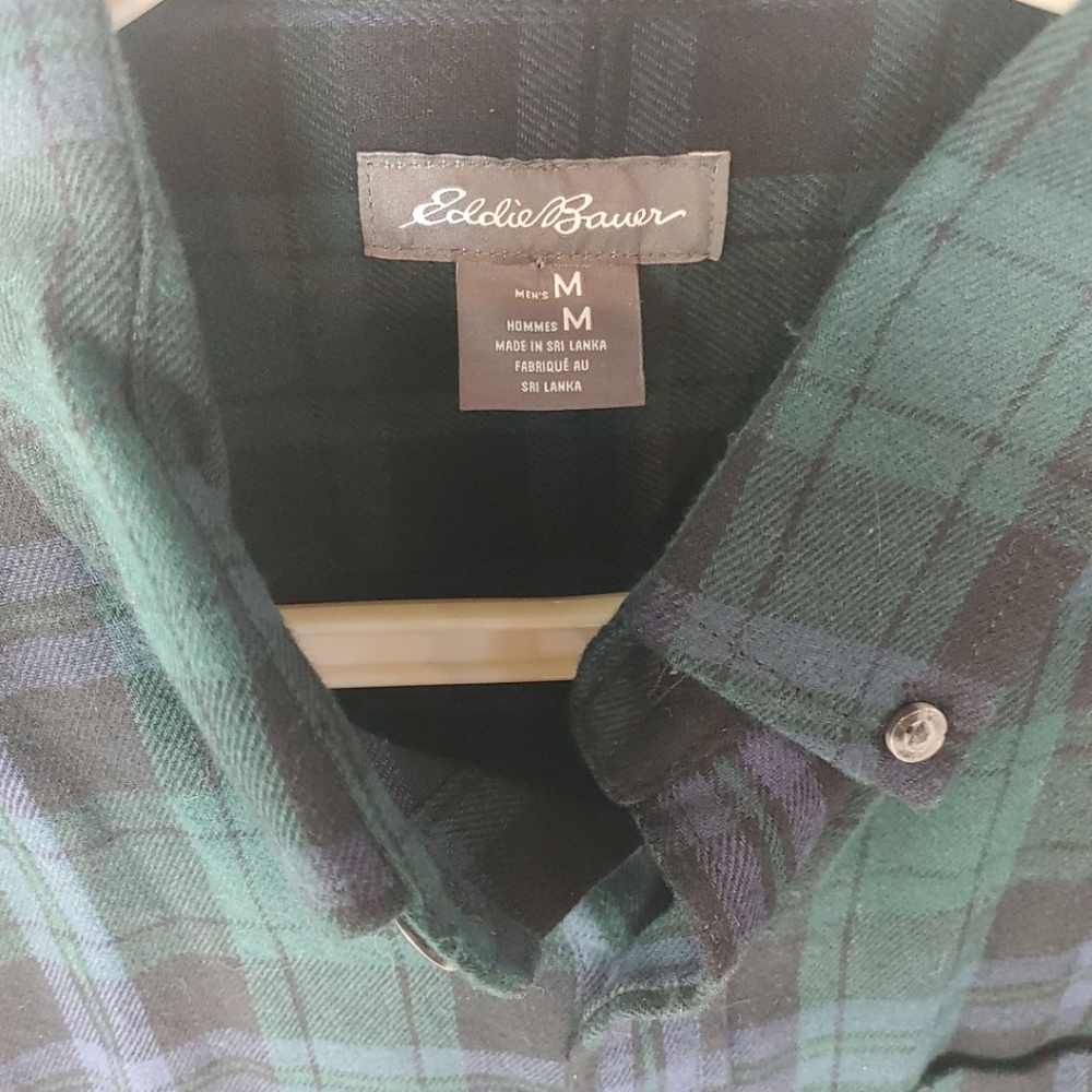 Eddie‎ Bauer Women's Button-Up Flannel Plaid Comfort Shirt Sz M - Picture 3 of 9